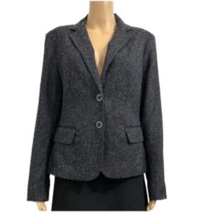 New York & Company 7th Avenue Women's Blackish & Grayish Tweed Blazer Ja…